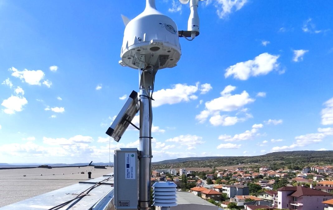 Installation of new weather sensors in the schoolyard of Kliment Ohridski High School of Aksakovo, Bulgaria!
